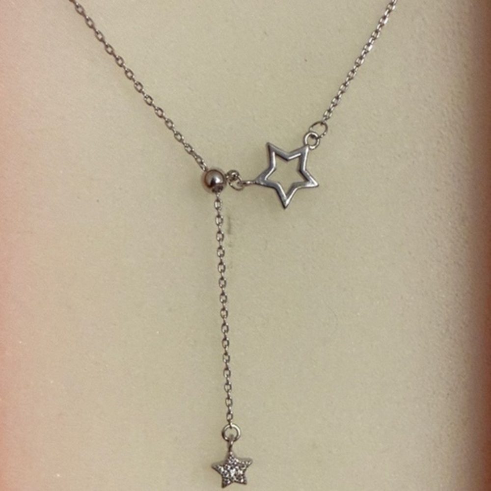 Dazzling Silver S925 Star Women Silver elegant Necklace | New !